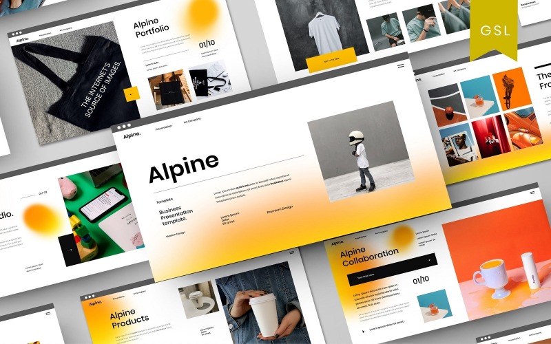 Alpine - Modelo de slides do Google para negócios
