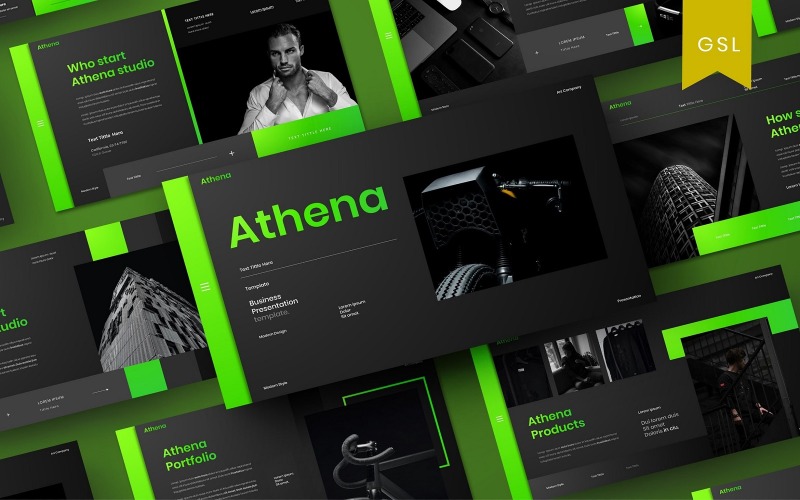 Athena - Modello di diapositiva di Google aziendale