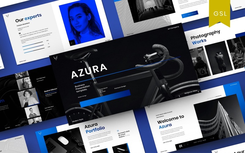 Azura – obchodní šablona prezentace Google