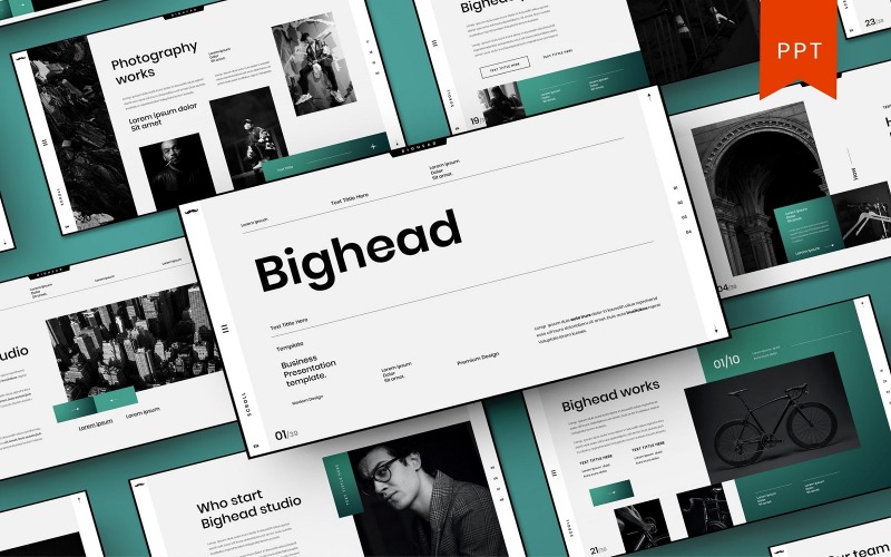 Bighead – Business PowerPoint шаблон