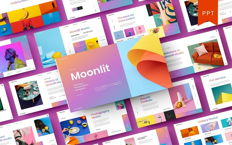 Chiaro di luna - Modello di PowerPoint aziendale
