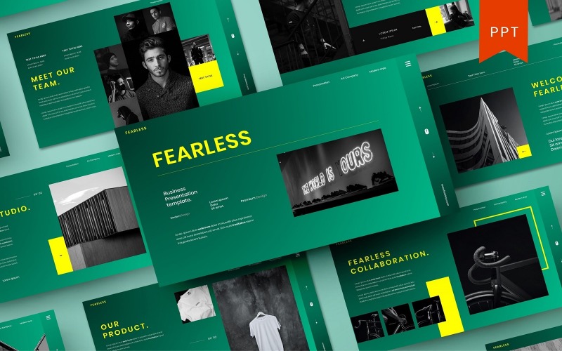 Fearless – Business PowerPoint sablon