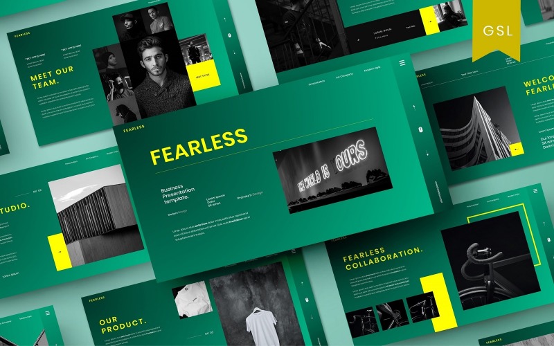 Fearless – obchodní šablona prezentace Google