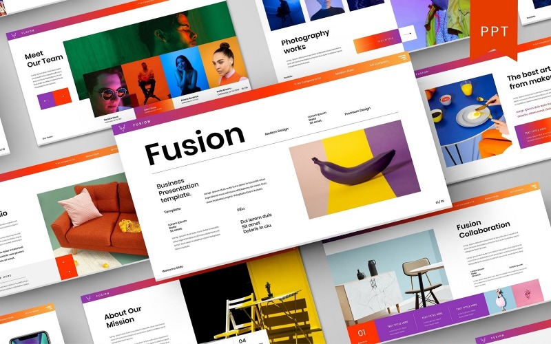 Fusion — biznesowy szablon PowerPoint