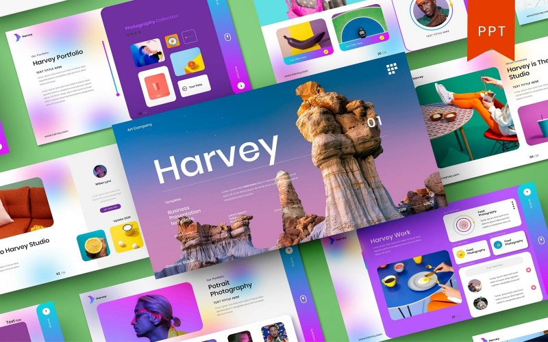 Harvey – Modèle PowerPoint d'entreprise