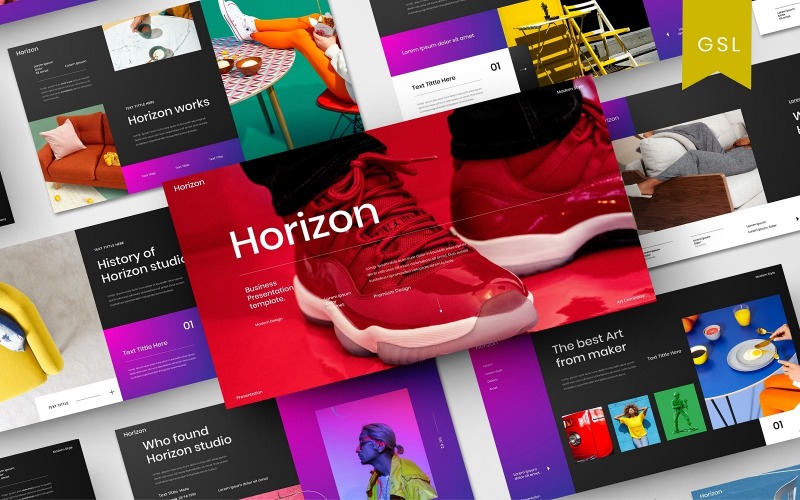 Horizon - Modèle de diapositives Google pour les entreprises