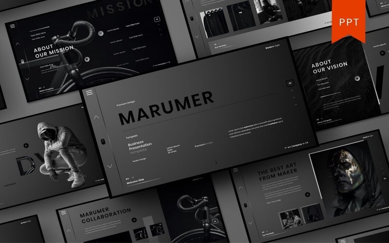 Marumer – Шаблон бизнес-презентации PowerPoint