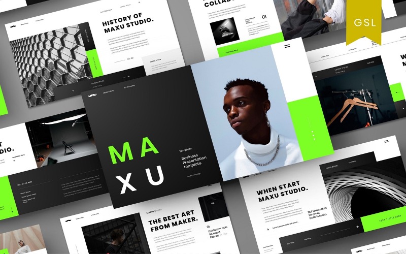 Maxu - Modèle de diapositives Google pour les entreprises