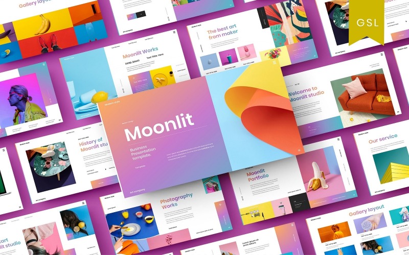 Moonlit - Modelo de slide do Google para negócios