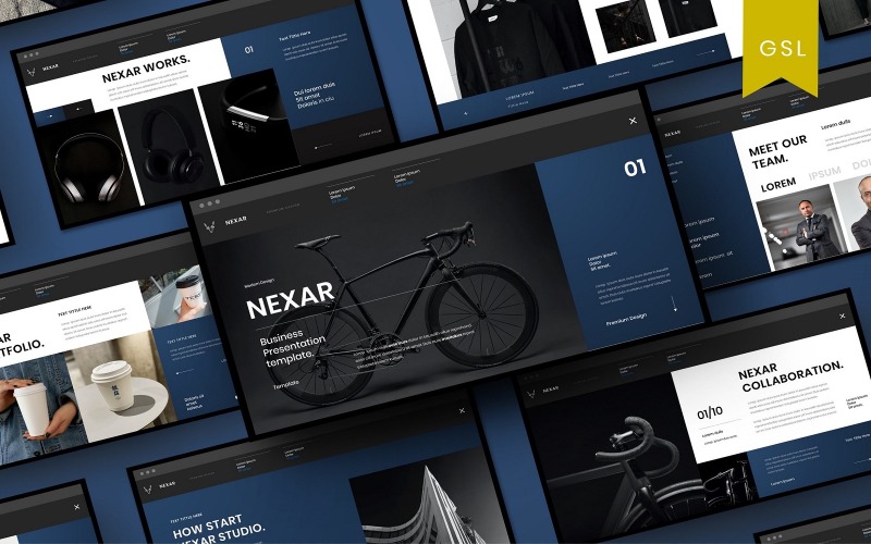 Nexar – Biznesowy szablon slajdu Google