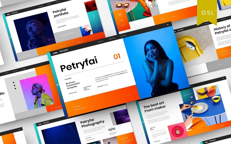 Петрифай - Шаблон бізнес-слайд Google