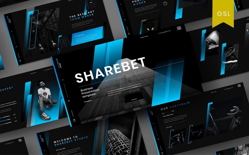 Sharebet - бизнес-шаблон слайдов Google