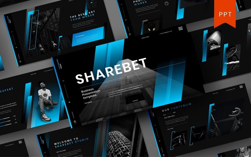 Sharebet – Üzleti PowerPoint sablon