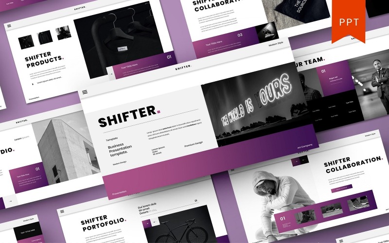 Shifter – PowerPoint-mall för företag