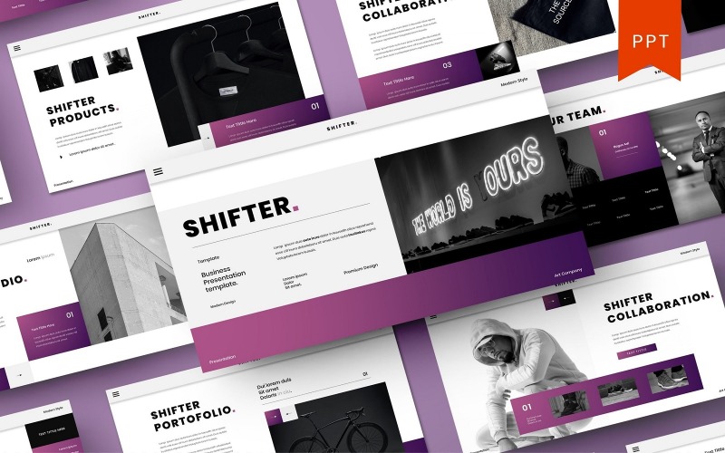 Shifter – Шаблон бизнес-презентации PowerPoint