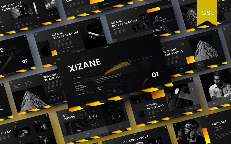 Xizane - Modelo de slides do Google para negócios