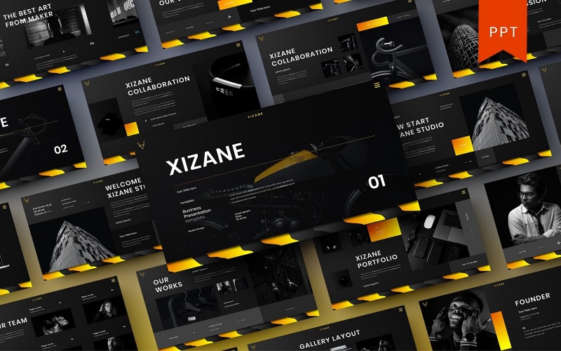 Xizane - Sjablonen PowerPoint presentatie