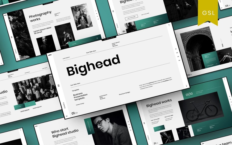 Bighead - бизнес-шаблон слайдов Google