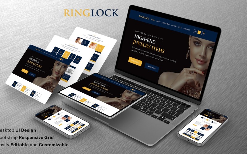 Schmuck-Web-UI-Landing-Page-Vorlage