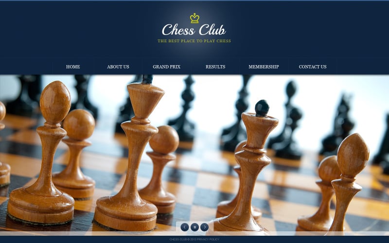 Gratis mall för schackwebbplats