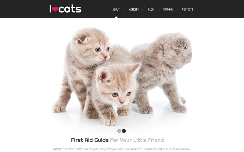 Gratis websitesjabloon voor katten