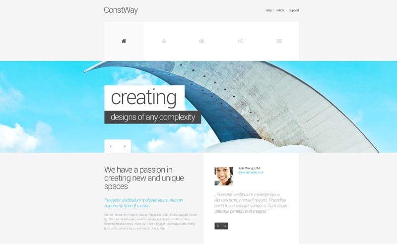 Modèle de site Web réactif pour entreprise de construction gratuit