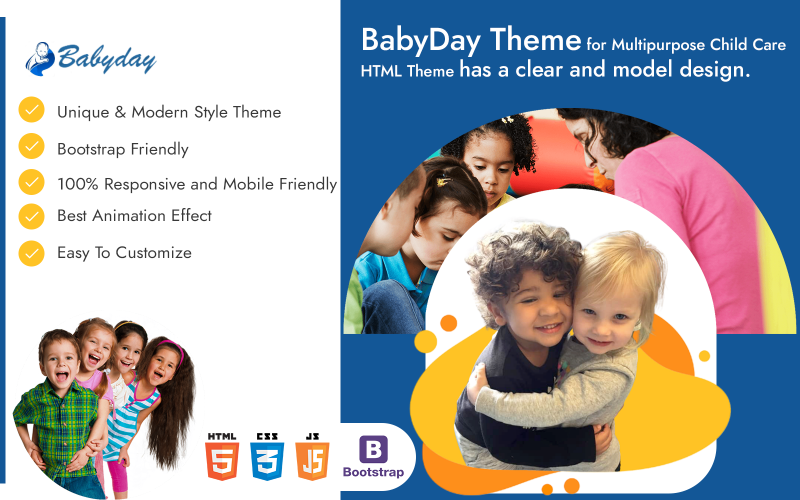 Modèle HTML de garde d'enfants BabyDay