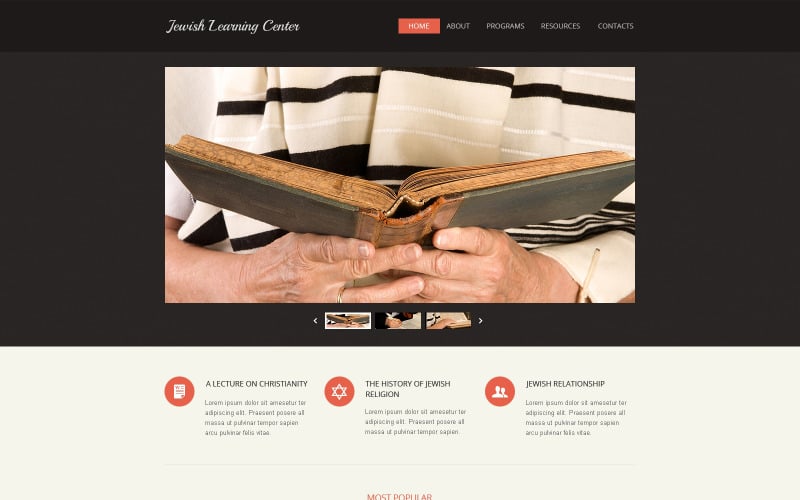 Plantilla de sitio web cristiano gratis