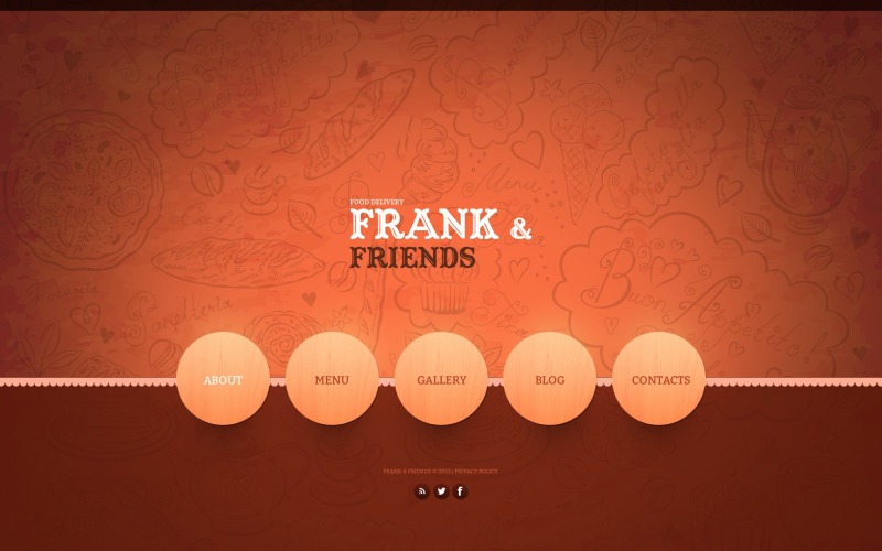 Plantilla de sitio web de catering gratis