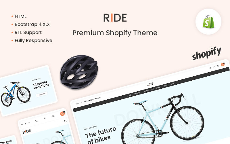 Ride - The Bicycle & Bike Shop Premium Shopify 主题