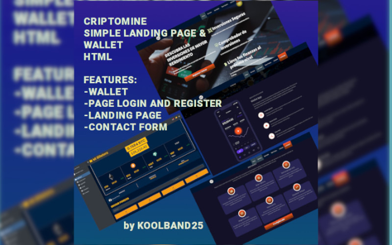 Szablon strony internetowej portfela CriptoMine
