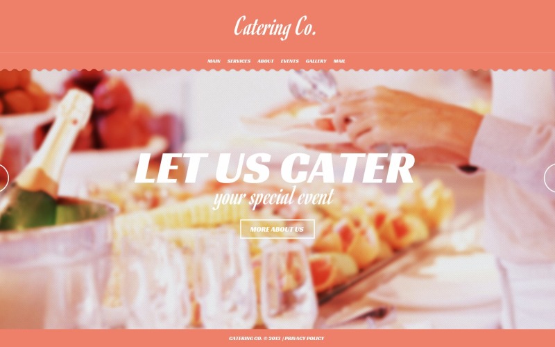 Tema de sitio web gratuito de catering