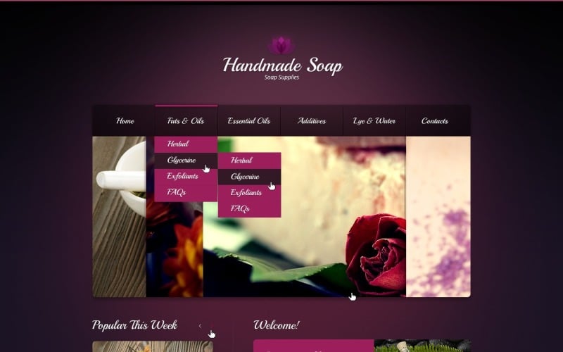 Free Crafts Website Template Design