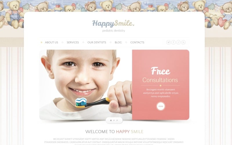 Free Dentistry Responsive Website Theme