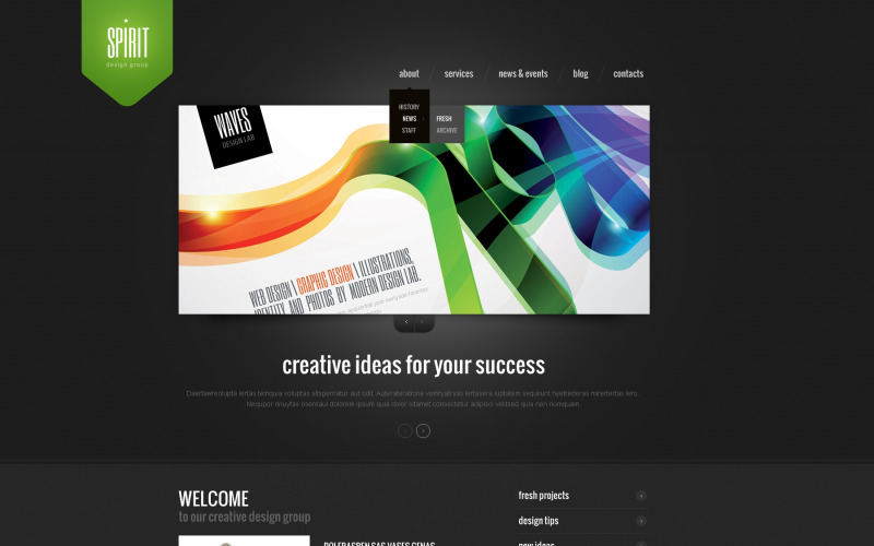 Gratis Design Studio Responsieve websitesjabloon