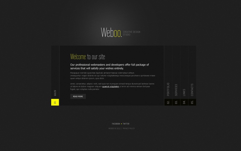 Gratis Designer Website-sjabloon