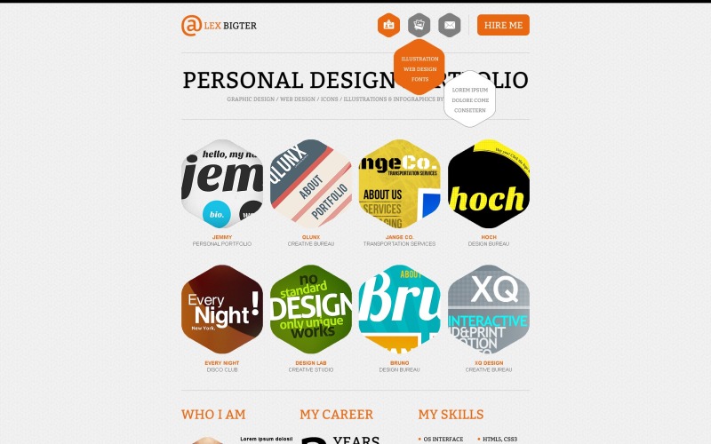 Gratis websitesjabloon voor creatief bureau