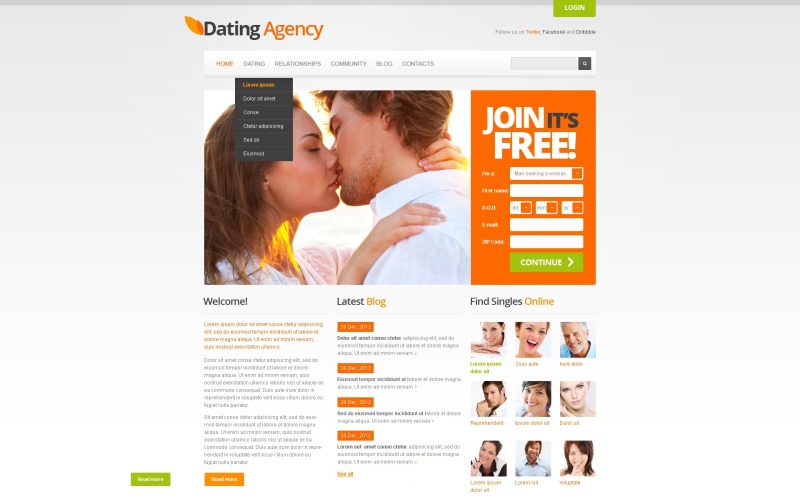 Gratis websitesjabloon voor koppels