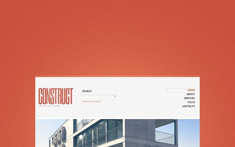 Modèle de conception de site Web d'entreprise de béton gratuit