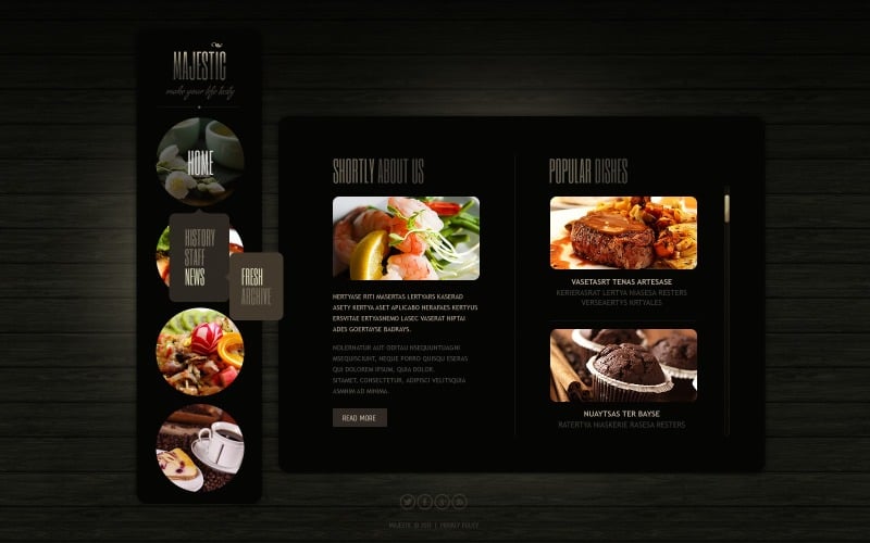 Modèle de site Web culinaire gratuit