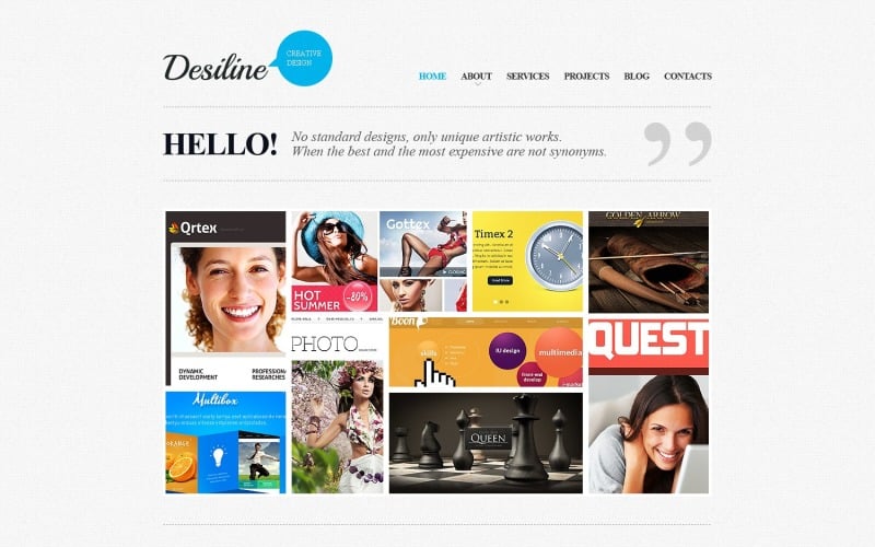Modelo de Site de Estúdio de Design Responsivo Gratuito