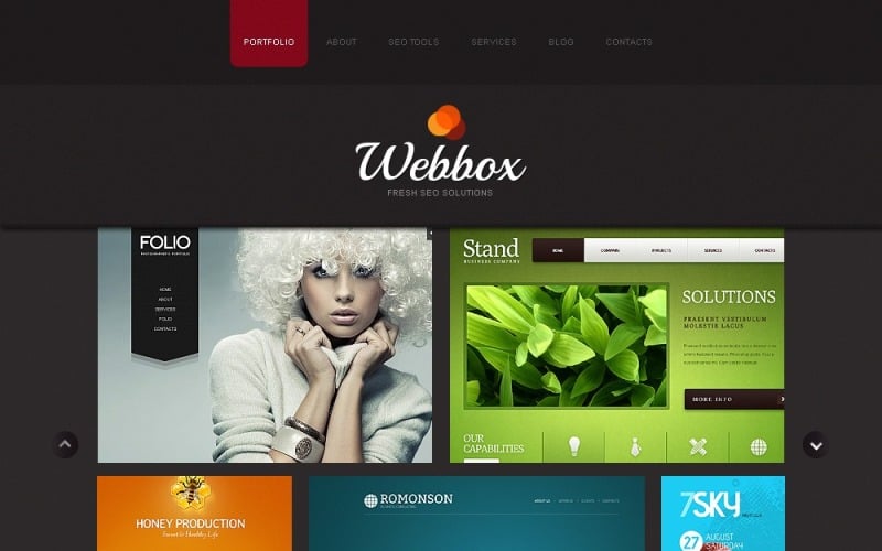 Modelo de Site de Estúdio de Design Responsivo