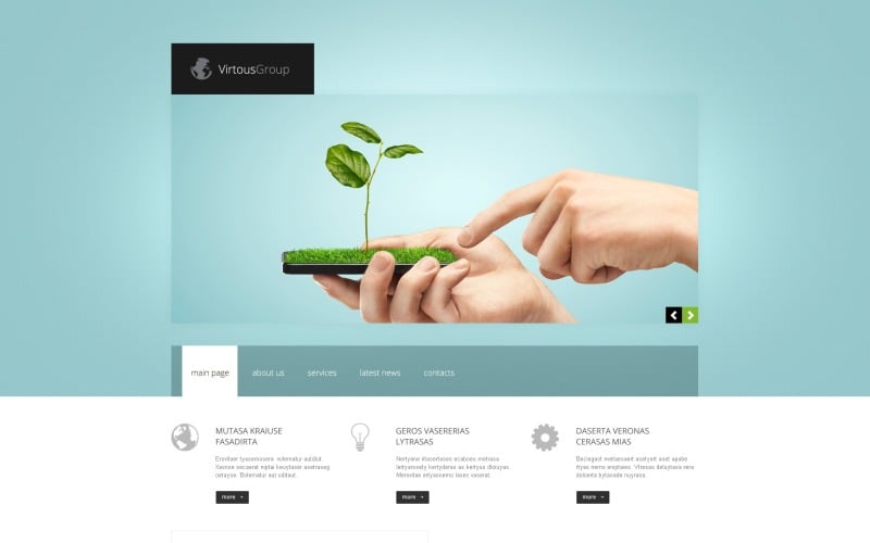 Tema de site responsivo de gerenciamento gratuito