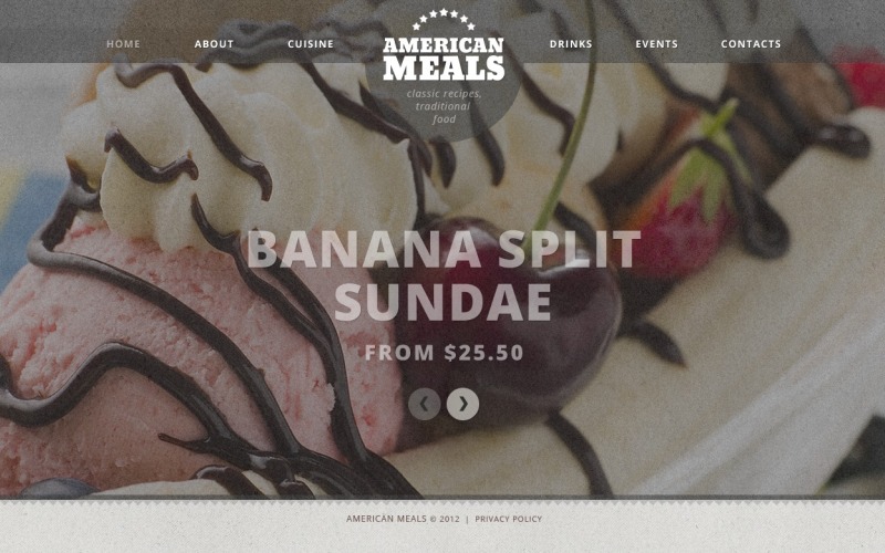 Tema del sito Web di cucina gratuito