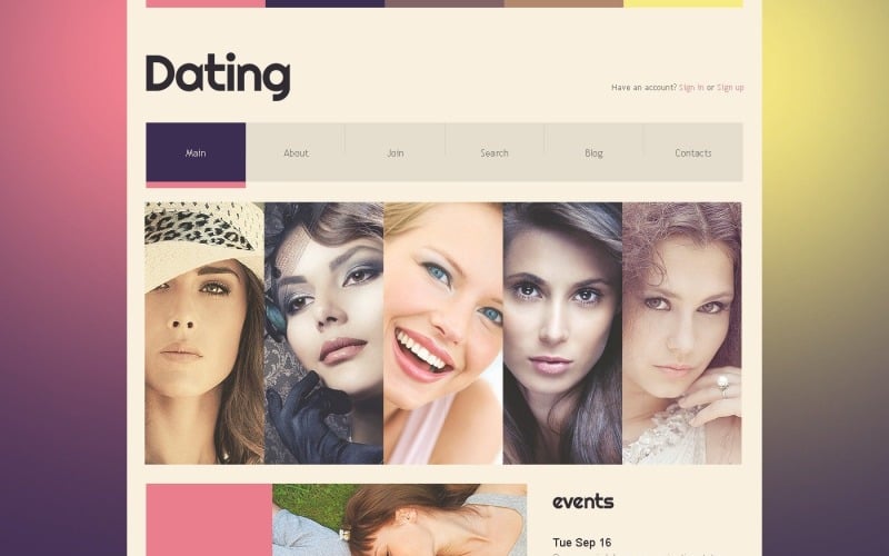 Thème de site Web réactif de rencontre gratuit