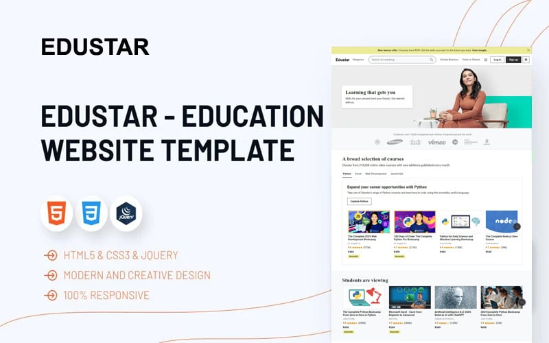 Edustar - HTML-sjabloon voor online LMS-cursussen