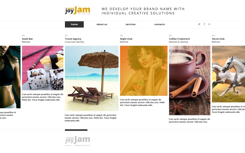 Gratis websitesjabloon voor decoratiestudio