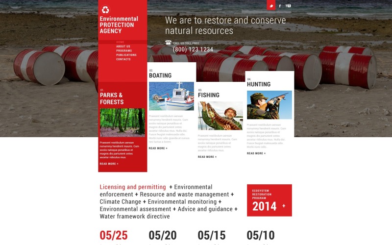 Kostenloses umweltfreundliches Website-Thema