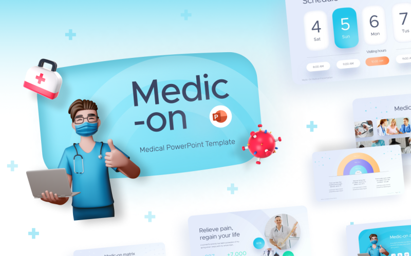 Medic On Modern Healthcare PowerPoint Template