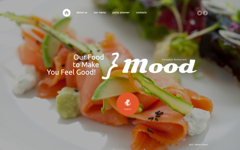 Modello di sito Web di ristorante europeo gratuito